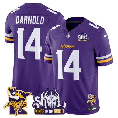 Minnesota Vikings Kings Of The North Patch Vapor Limited Jersey V3 - All Stitched