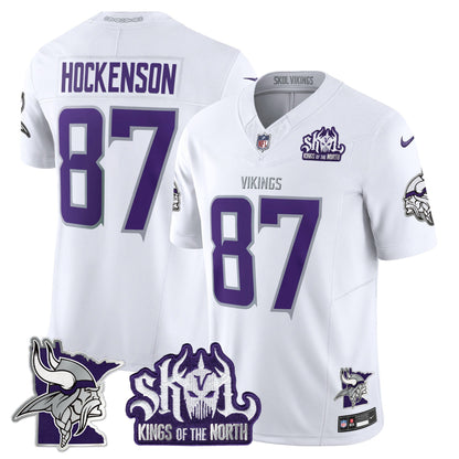 Minnesota Vikings Kings Of The North Patch Vapor Limited Jersey V3 - All Stitched