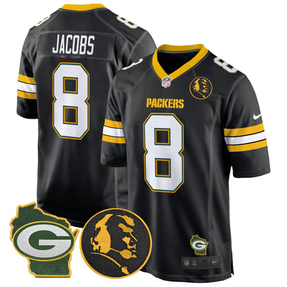 Packers John Madden & Home Patch Game Jersey - All Stitched