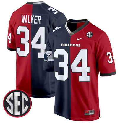 Georgia Bulldogs Split Game Jersey - All Stitched