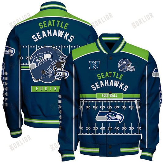 Seattle Seahawks Football Team 2024- 25 Glory To Us Unisex Varsity Jacket
