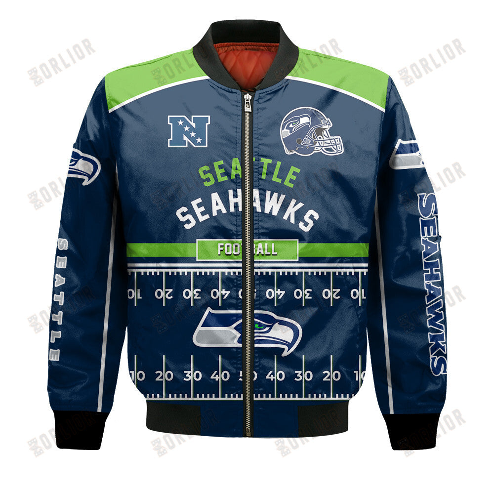 Seattle Seahawks Football Team 2024- 25 Glory To Us Bomber Jacket