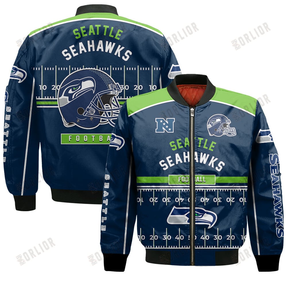 Seattle Seahawks Football Team 2024- 25 Glory To Us Bomber Jacket