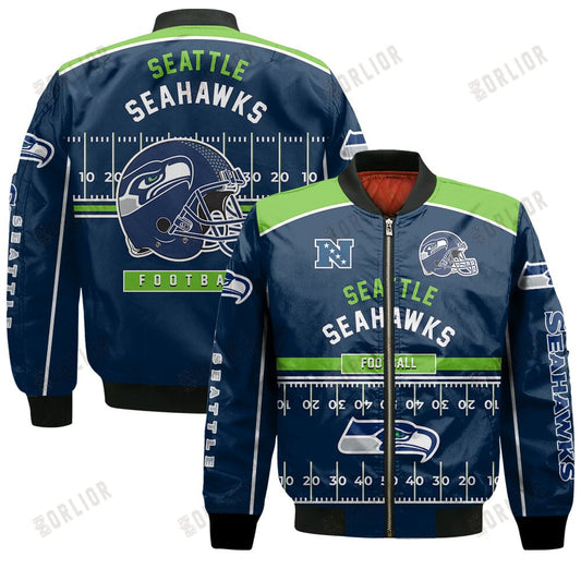 Seattle Seahawks Football Team 2024- 25 Glory To Us Bomber Jacket
