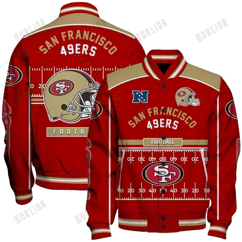 San Francisco 49ers Football Team 2024- 25 Glory To Us Unisex Varsity Jacket