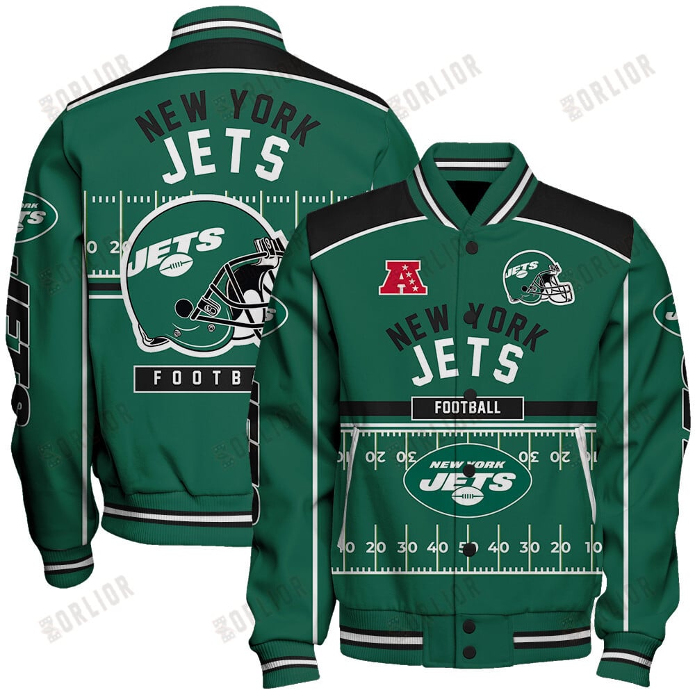 New York Jets Football Team 2024- 25 Glory To Us Unisex Varsity Jacket