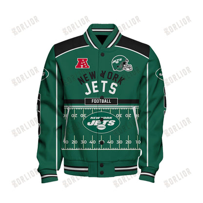 New York Jets Football Team 2024- 25 Glory To Us Bomber Jacket