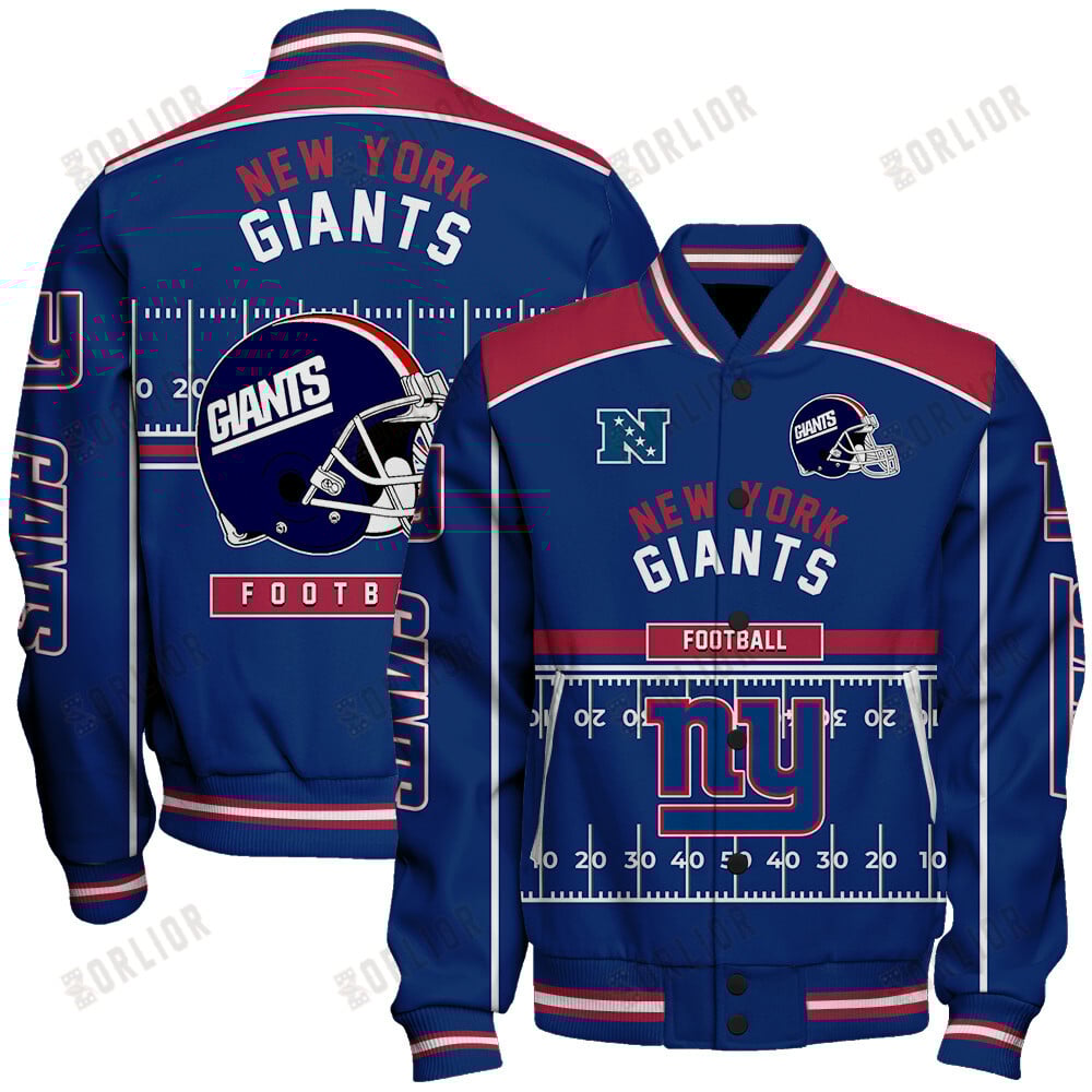 New York Giants Football Team 2024- 25 Glory To Us Unisex Varsity Jacket