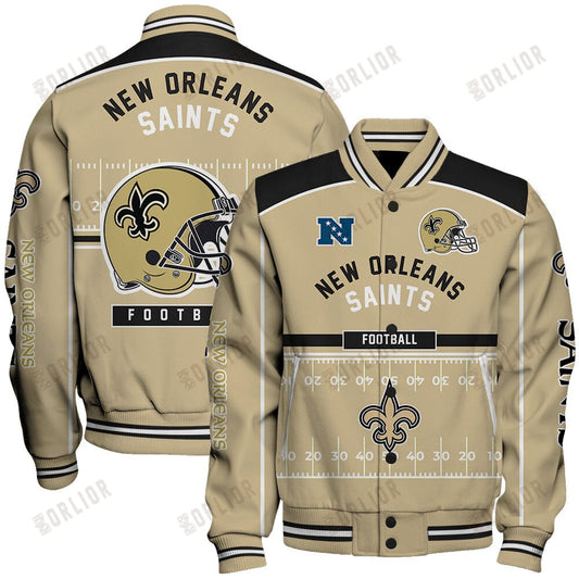 New Orleans Saints Football Team 2024- 25 Glory To Us Unisex Varsity Jacket