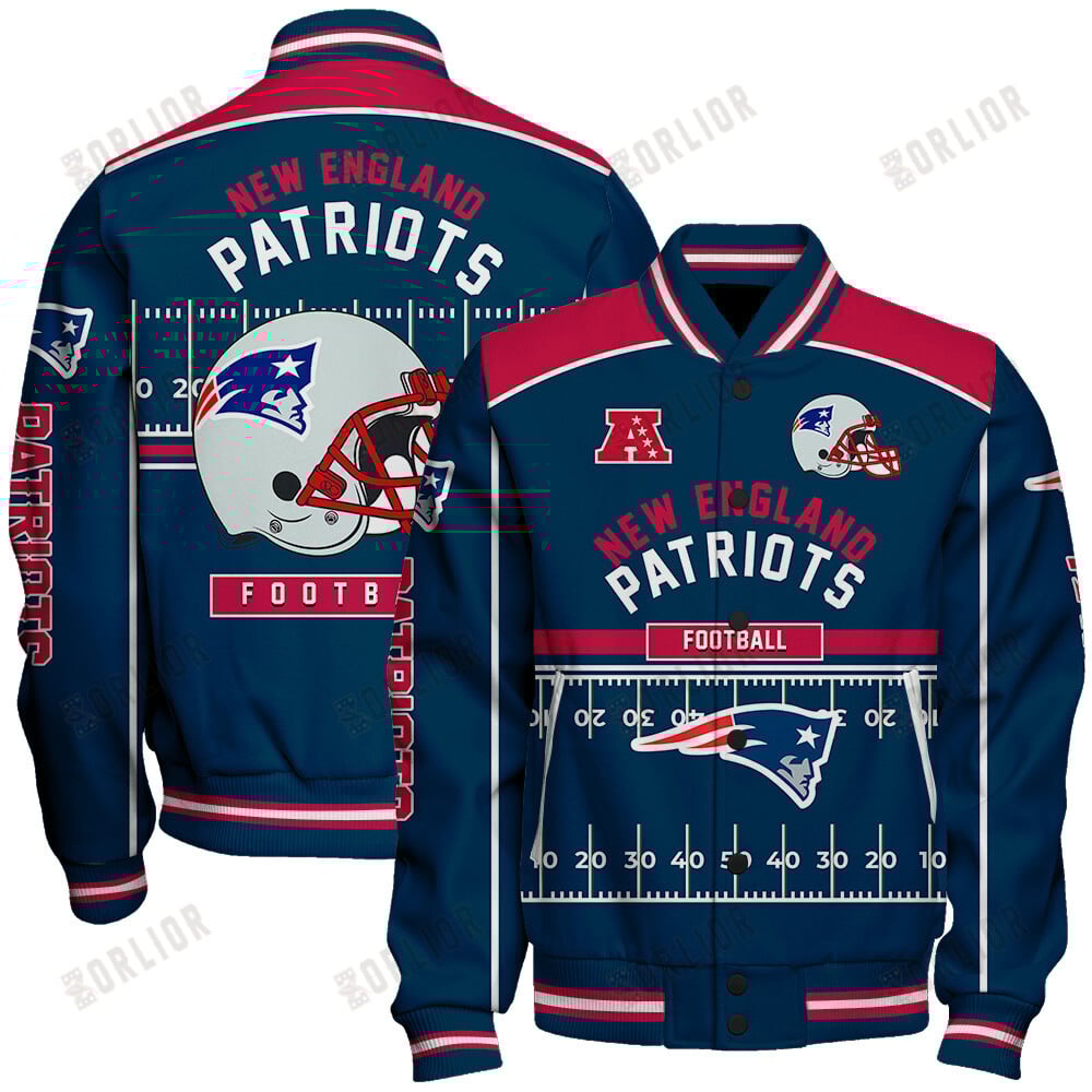 New England Patriots Football Team 2024- 25 Glory To Us Unisex Varsity Jacket