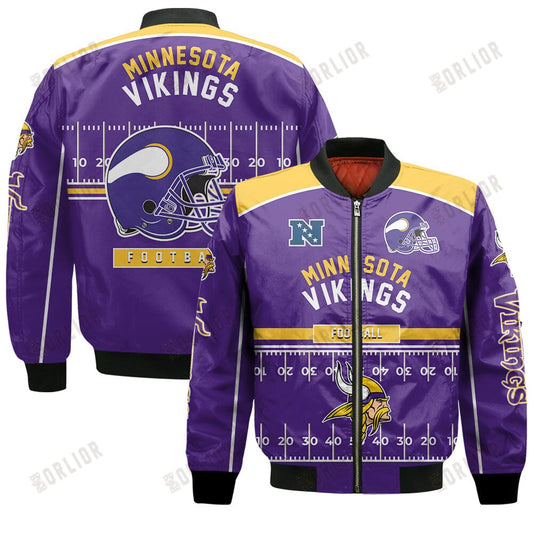 Minnesota Vikings Football Team 2024- 25 Glory To Us Bomber Jacket
