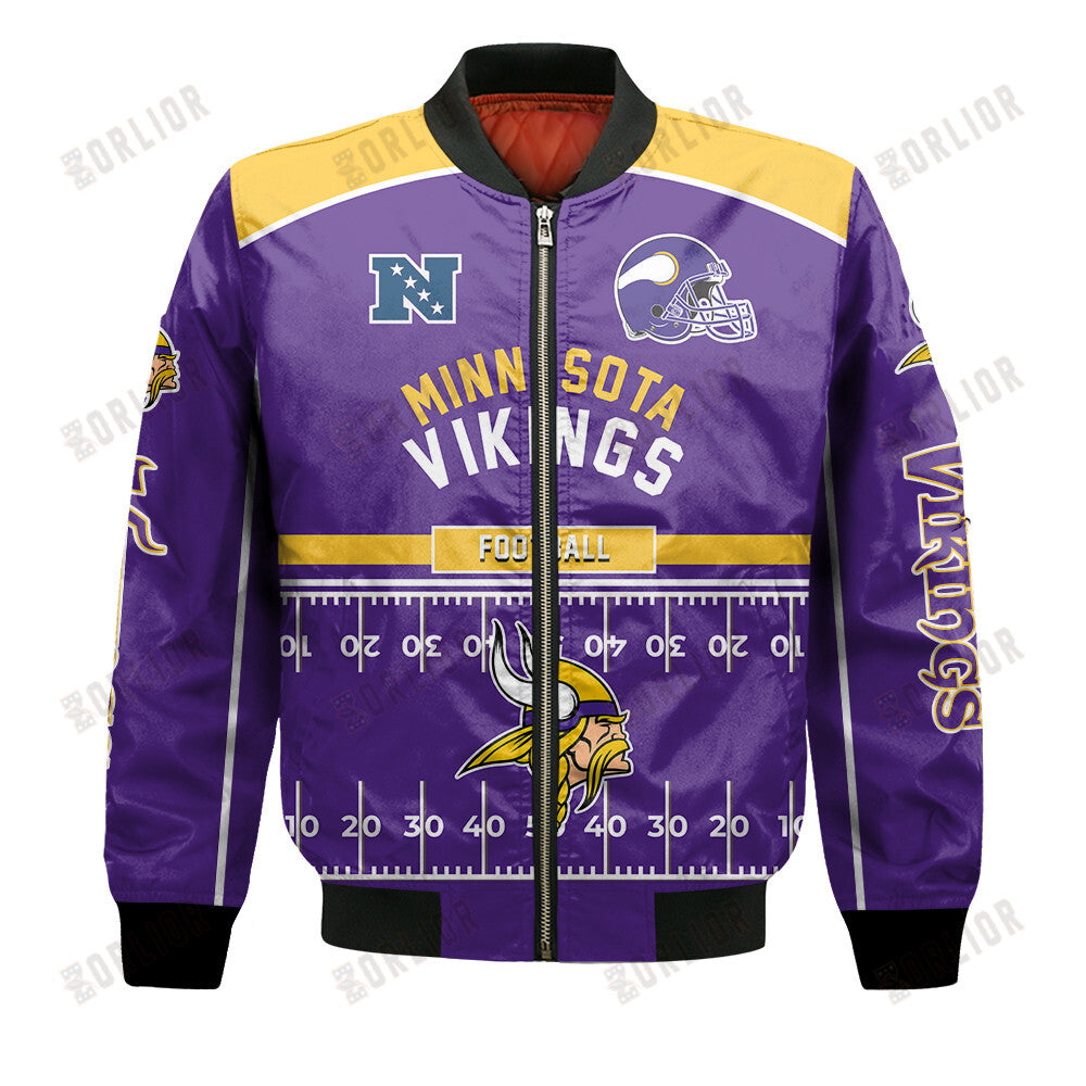 Minnesota Vikings Football Team 2024- 25 Glory To Us Bomber Jacket