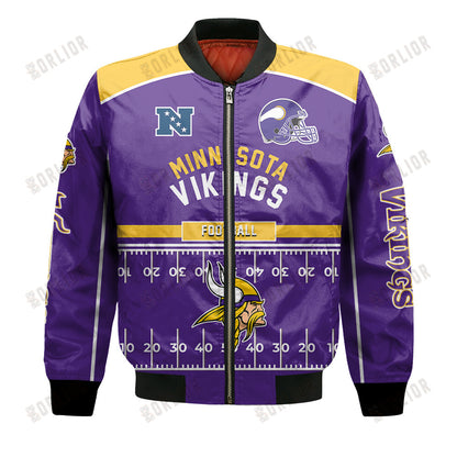 Minnesota Vikings Football Team 2024- 25 Glory To Us Bomber Jacket