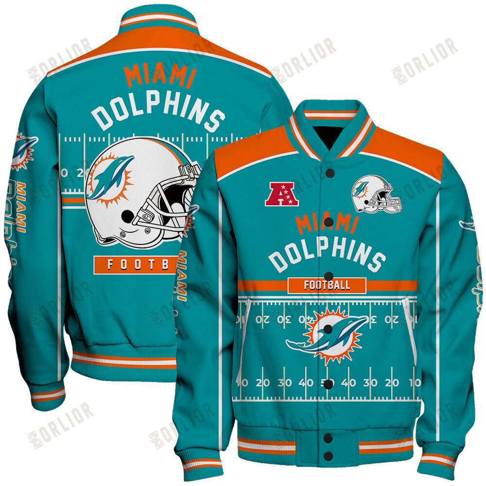 Miami Dolphins Football Team 2024- 25 Glory To Us Unisex Varsity Jacket