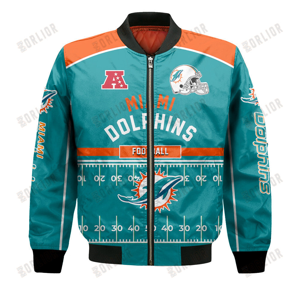 Miami Dolphins Football Team 2024- 25 Glory To Us Bomber Jacket