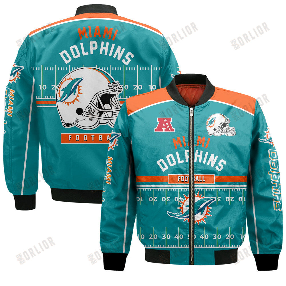 Miami Dolphins Football Team 2024- 25 Glory To Us Bomber Jacket