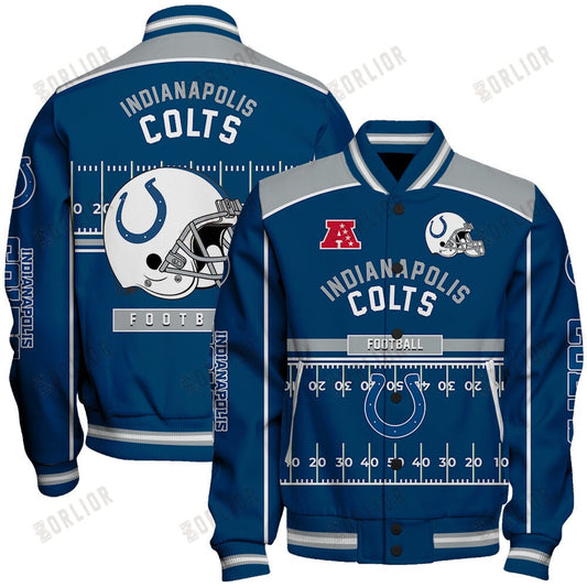 Indianapolis Colts Football Team 2024- 25 Glory To Us Unisex Varsity Jacket
