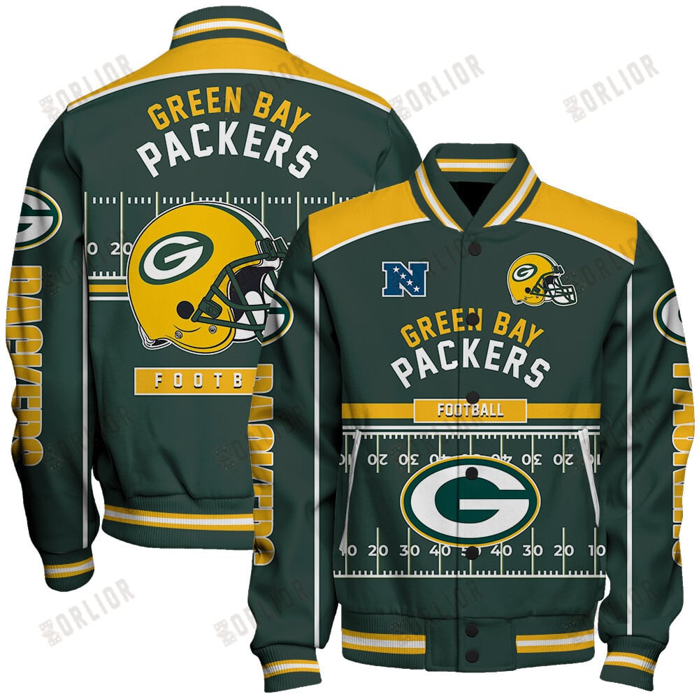 Green Bay Packers Football Team 2024- 25 Glory To Us Unisex Varsity Jacket