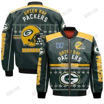 Green Bay Packers Football Team 2024- 25 Glory To Us Bomber Jacket