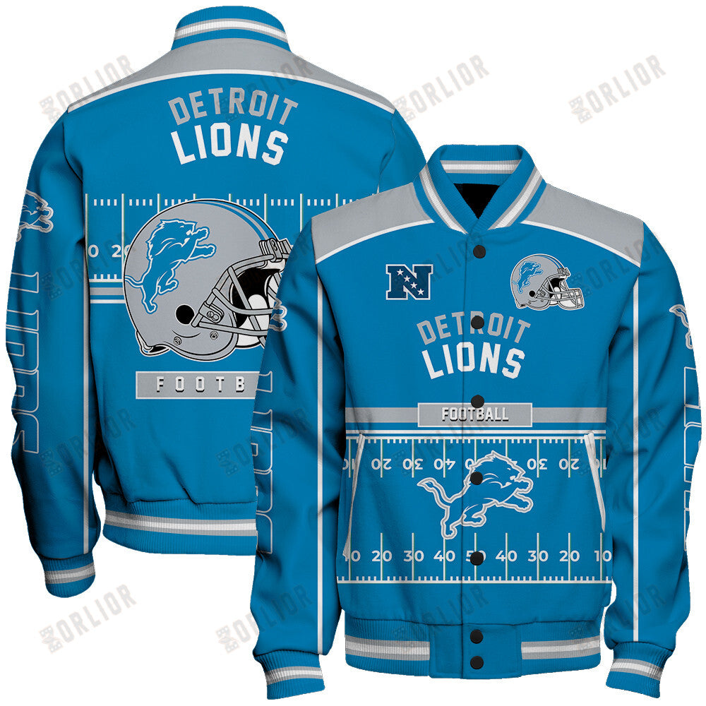 Detroit Lions Football Team 2024- 25 Glory To Us Unisex Varsity Jacket