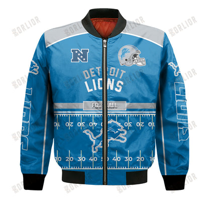 Detroit Lions Football Team 2024- 25 Glory To Us Bomber Jacket