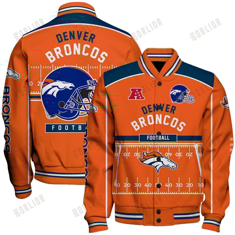 Denver Broncos Football Team 2024- 25 Glory To Us Unisex Varsity Jacket