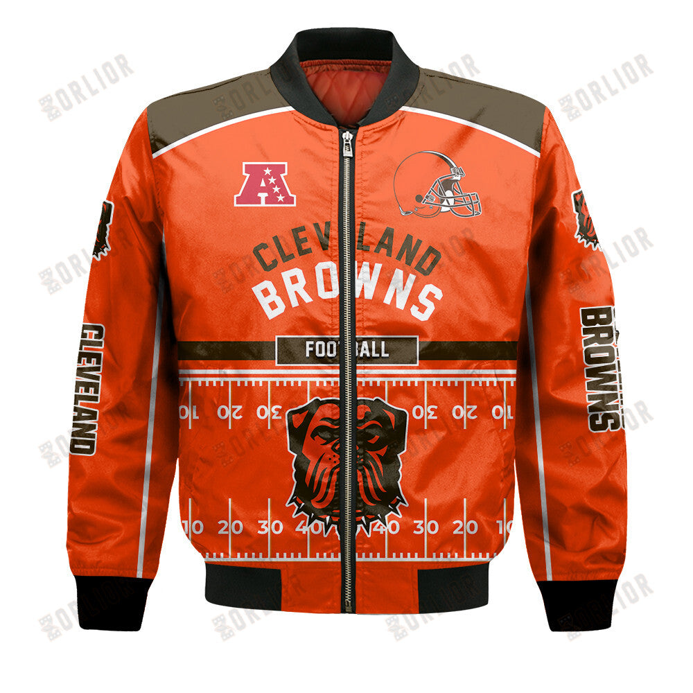 Cleveland Browns Football Team 2024- 25 Glory To Us Bomber Jacket