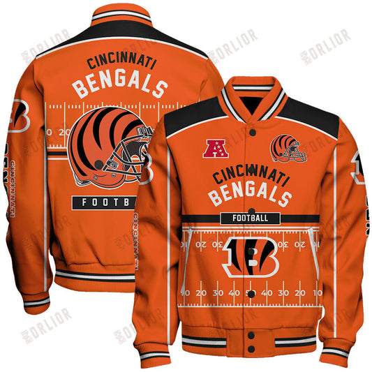 Cincinnati Bengals Football Team 2024- 25 Glory To Us Unisex Varsity Jacket