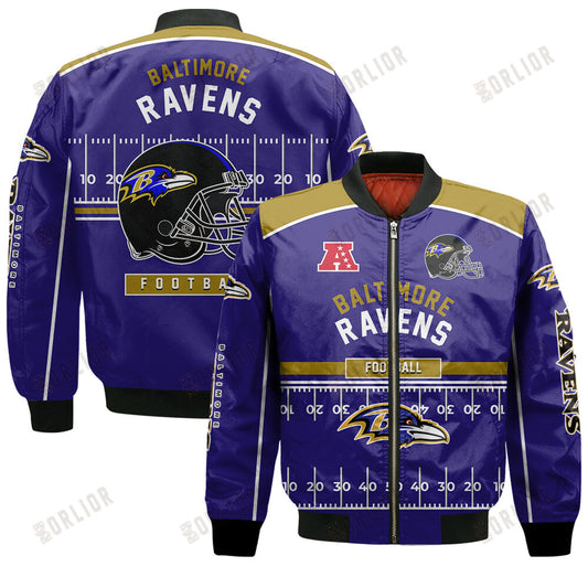 Baltimore Ravens Football Team 2024- 25 Glory To Us Bomber Jacket