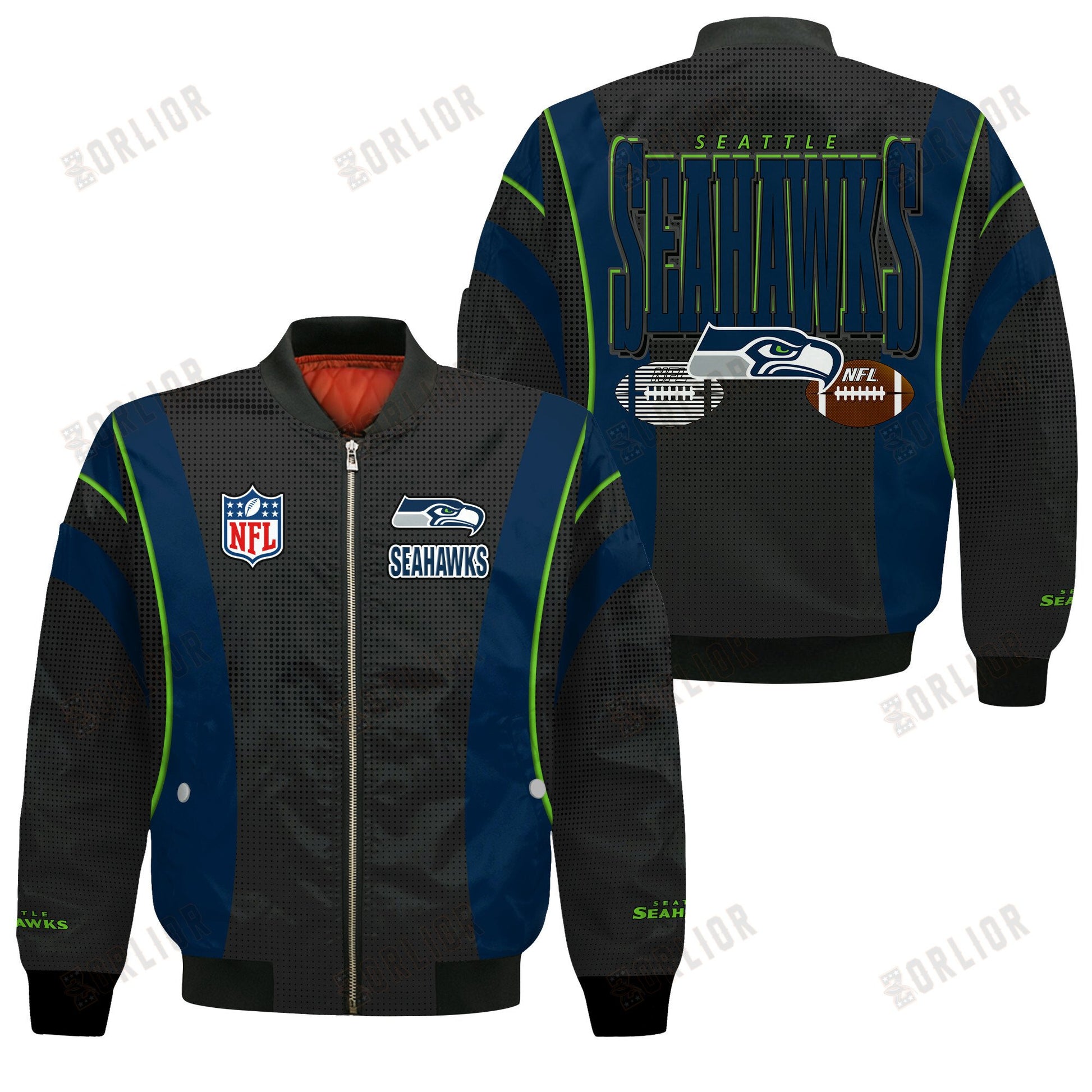 Seattle Seahawks Football Team 2024- 25 Shining Star Bomber Jacket