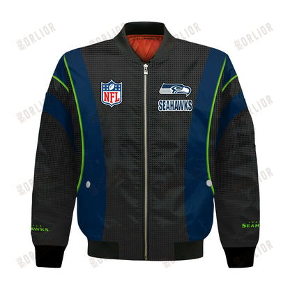 Seattle Seahawks Football Team 2024- 25 Shining Star Bomber Jacket