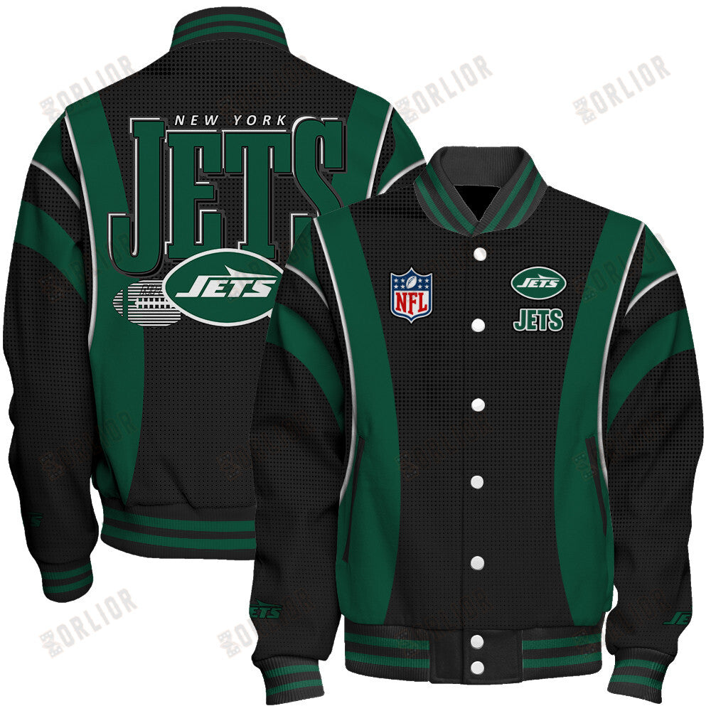 New York Jets Football Team 2024- 25 Shining Star Unisex Varsity Jacket