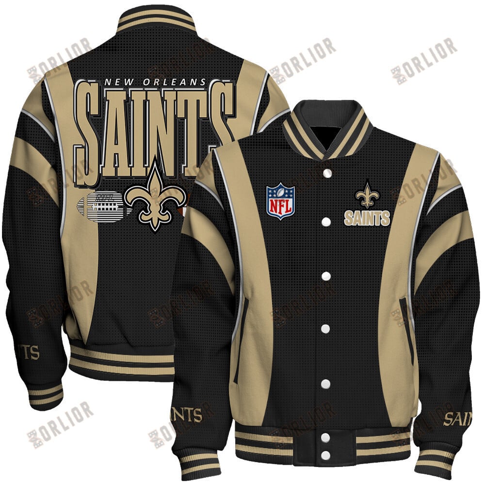 New Orleans Saints Football Team 2024- 25 Shining Star Unisex Varsity Jacket