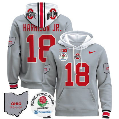 Ohio State Buckeyes Rose Bowl Pullover Hoodie - All Stitched