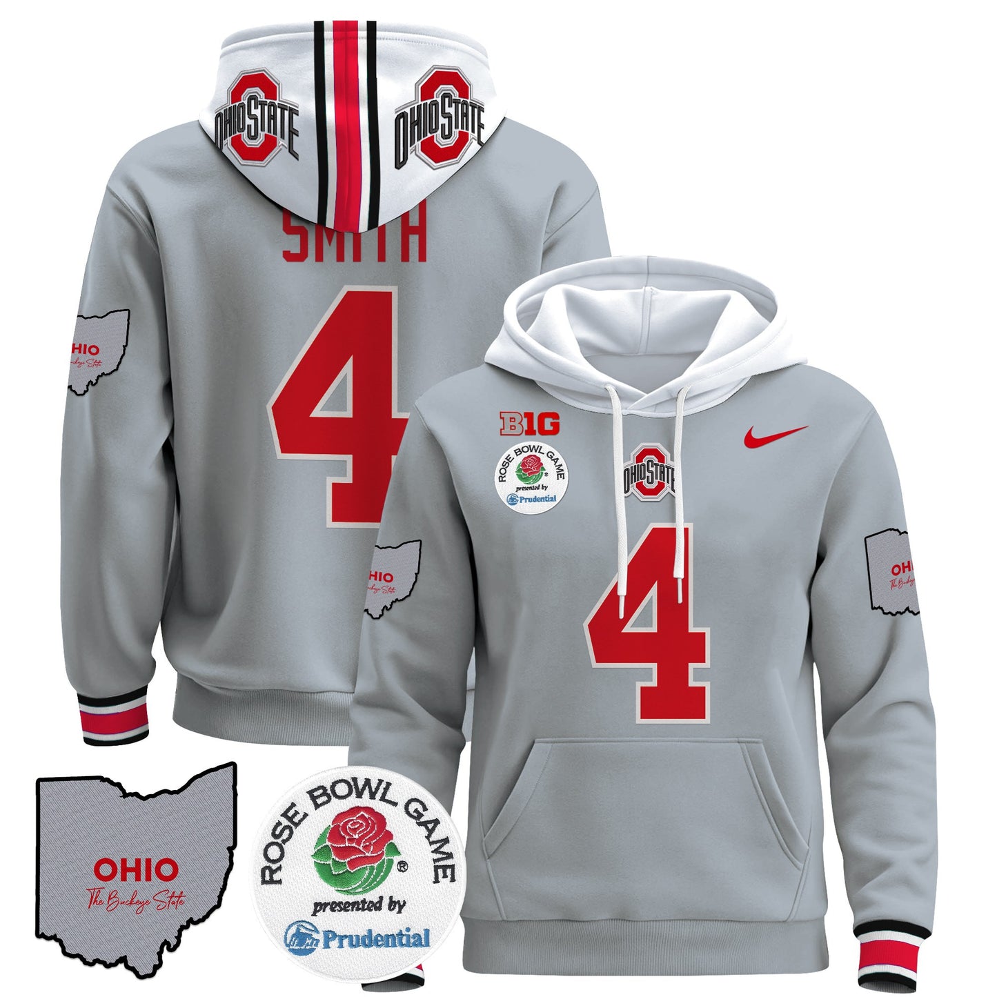 Ohio State Buckeyes Rose Bowl Pullover Hoodie - All Stitched