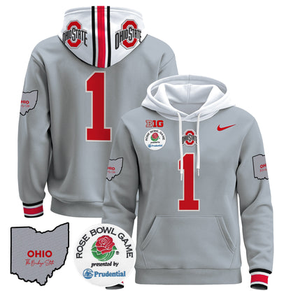 Ohio State Buckeyes Rose Bowl Pullover Hoodie - All Stitched