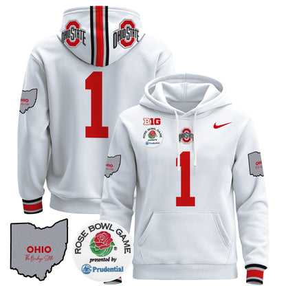 Ohio State Buckeyes Rose Bowl Pullover Hoodie - All Stitched