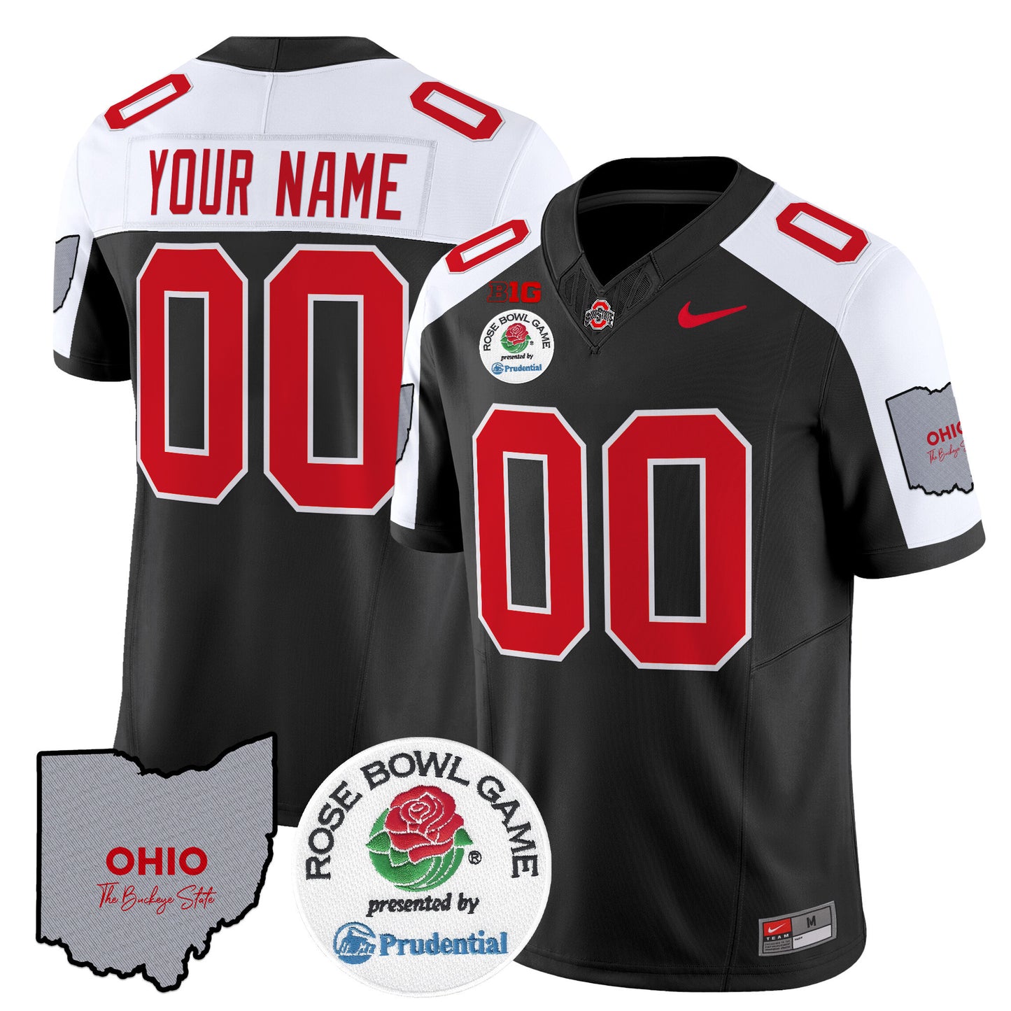 Ohio State Buckeyes Rose Bowl Vapor Limited Custom Jersey V2 - All Stitched