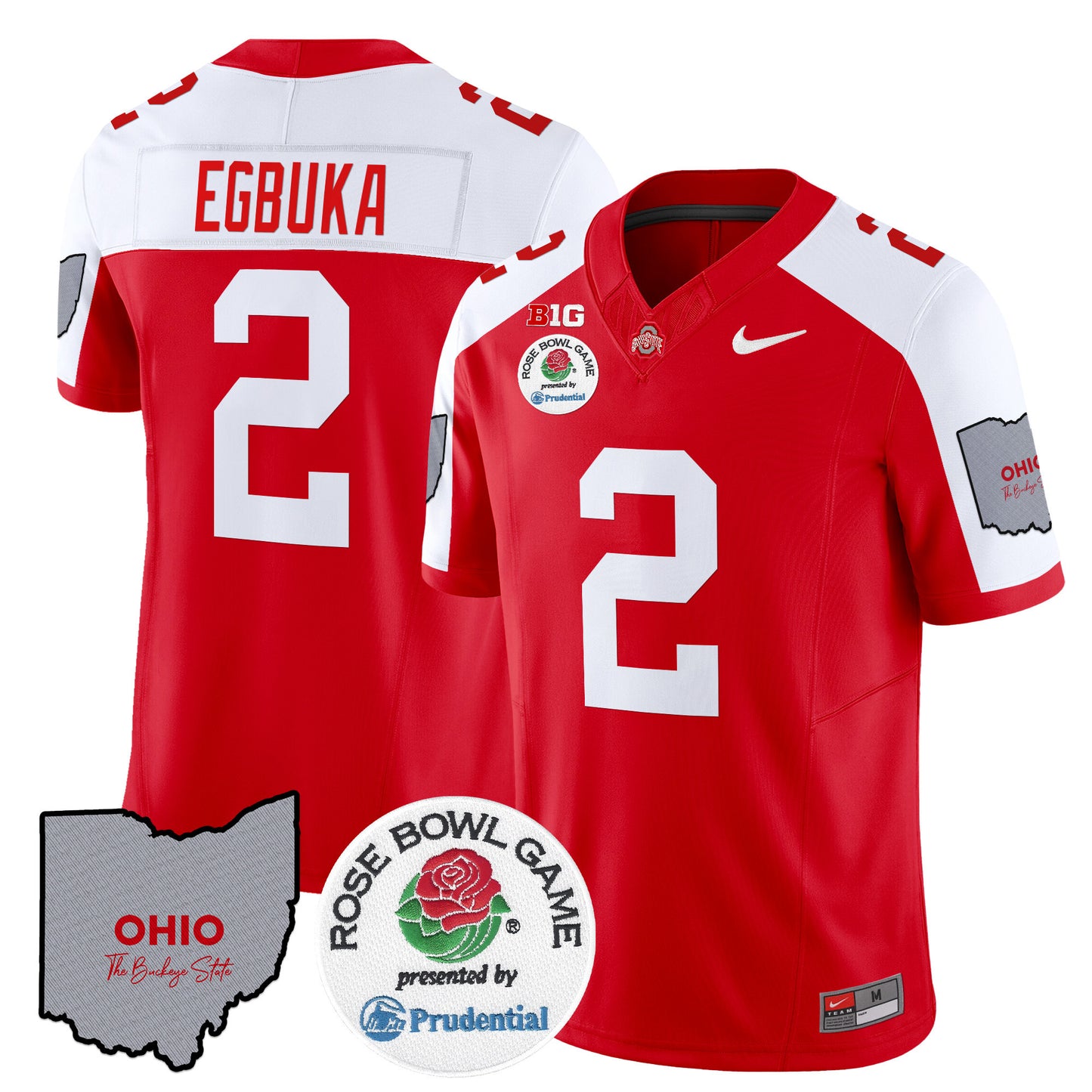 Ohio State Buckeyes Rose Bowl Vapor Limited Jersey V2 - All Stitched