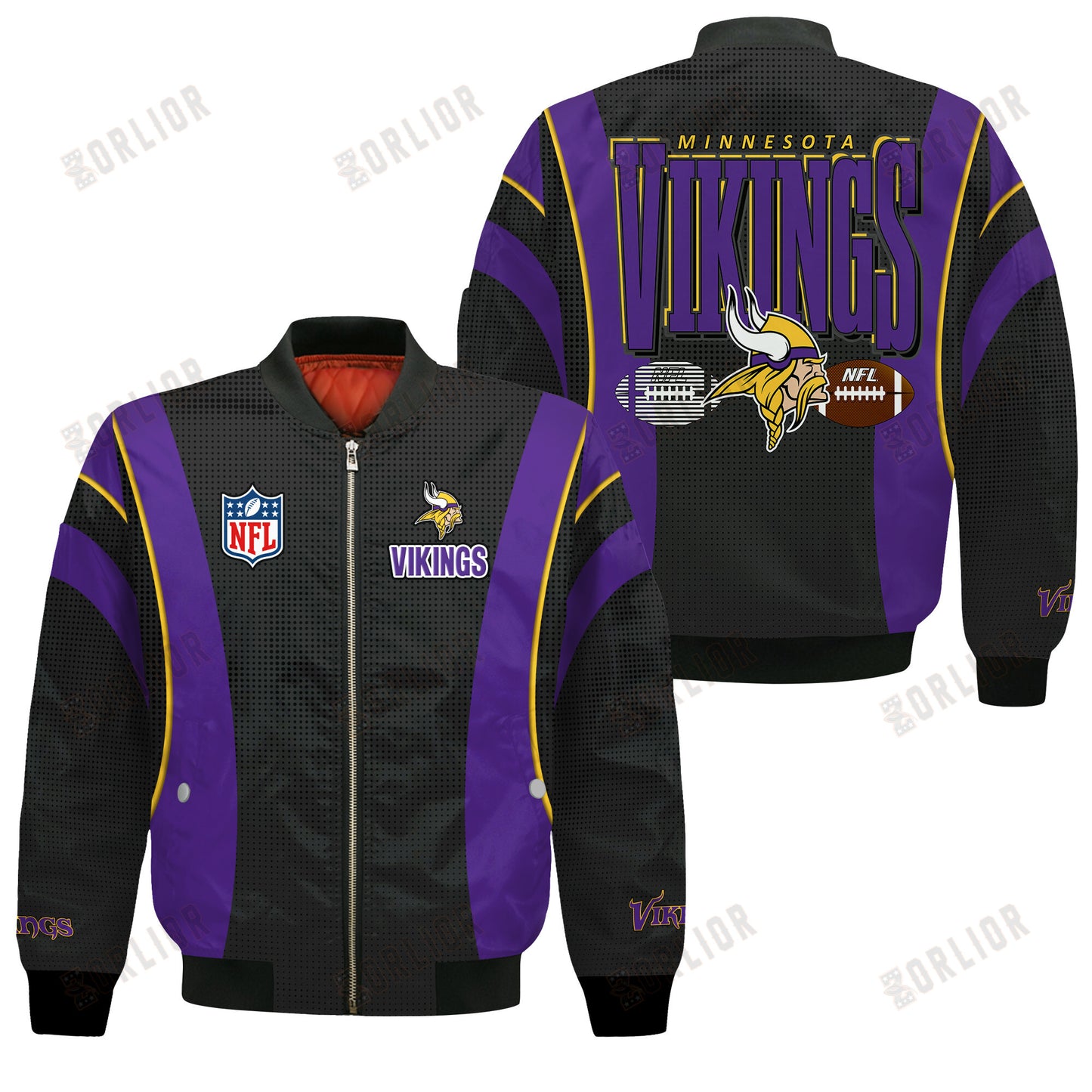 Minnesota Vikings Football Team 2024- 25 Shining Star Bomber Jacket
