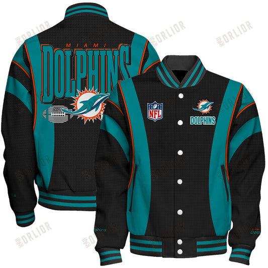 Miami Dolphins Football Team 2024- 25 Shining Star Unisex Varsity Jacket