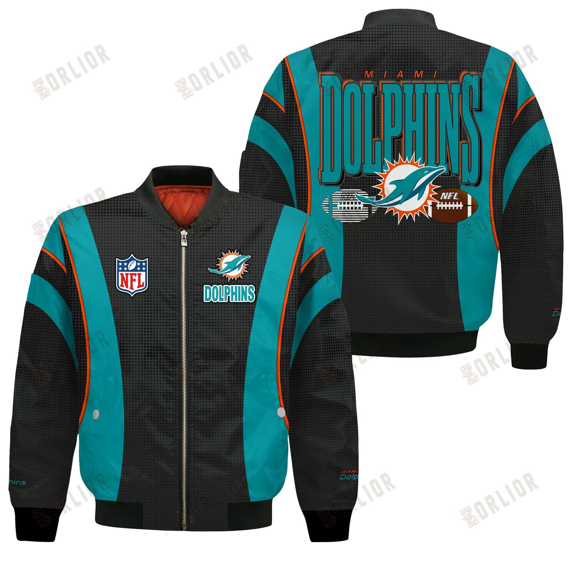 Miami Dolphins Football Team 2024- 25 Shining Star Bomber Jacket
