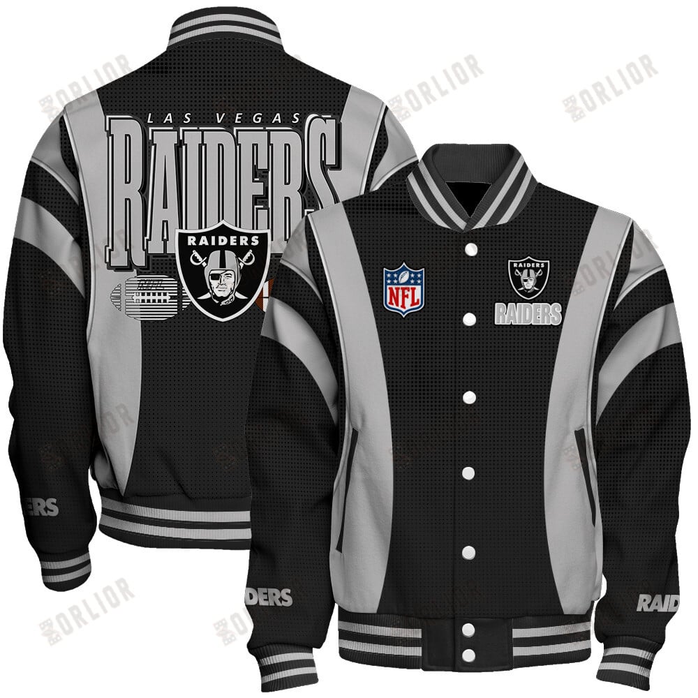 Las Vegas Raiders Football Team 2024- 25 Shining Star Unisex Varsity Jacket