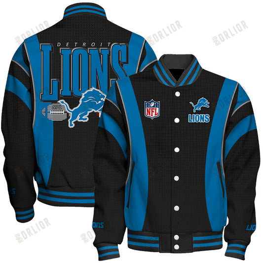 Detroit Lions Football Team 2024- 25 Shining Star Unisex Varsity Jacket
