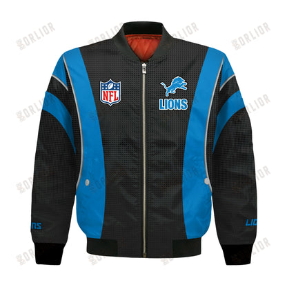 Detroit Lions Football Team 2024- 25 Shining Star Bomber Jacket