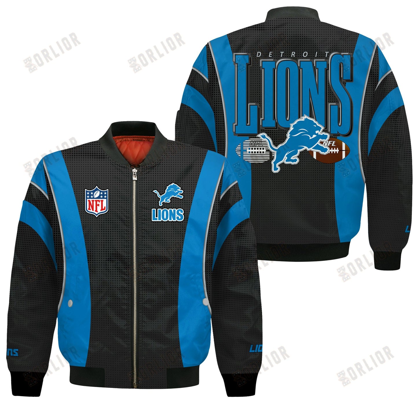 Detroit Lions Football Team 2024- 25 Shining Star Bomber Jacket