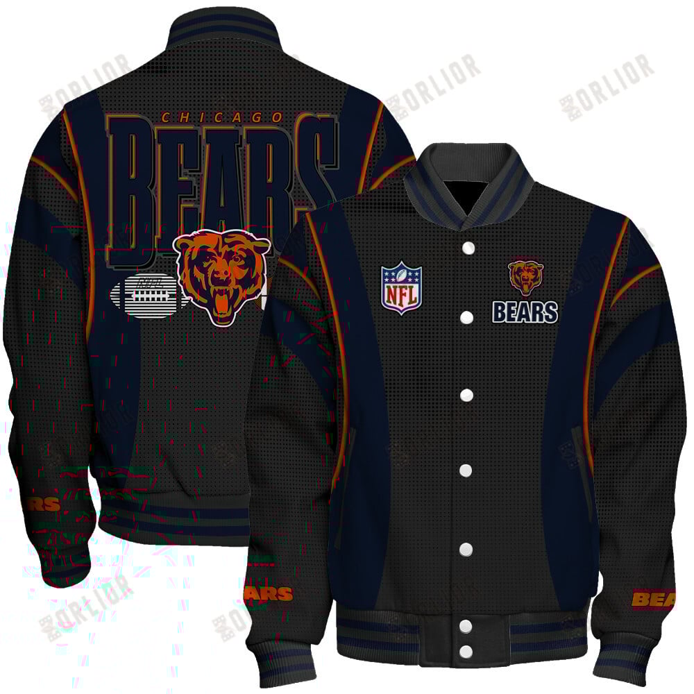 Chicago Bears Football Team 2024- 25 Shining Star Unisex Varsity Jacket