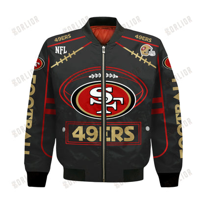 San Francisco 49ers Football Team 2024- 25 Victory Is Ours Bomber Jacket
