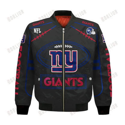 New York Giants Football Team 2024- 25 Victory Is Ours Bomber Jacket