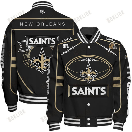 New Orleans Saints Football Team 2024- 25 Victory Is Ours Unisex Varsity Jacket